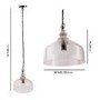 Scandi Style Glass Dome Pendant Light - Durham