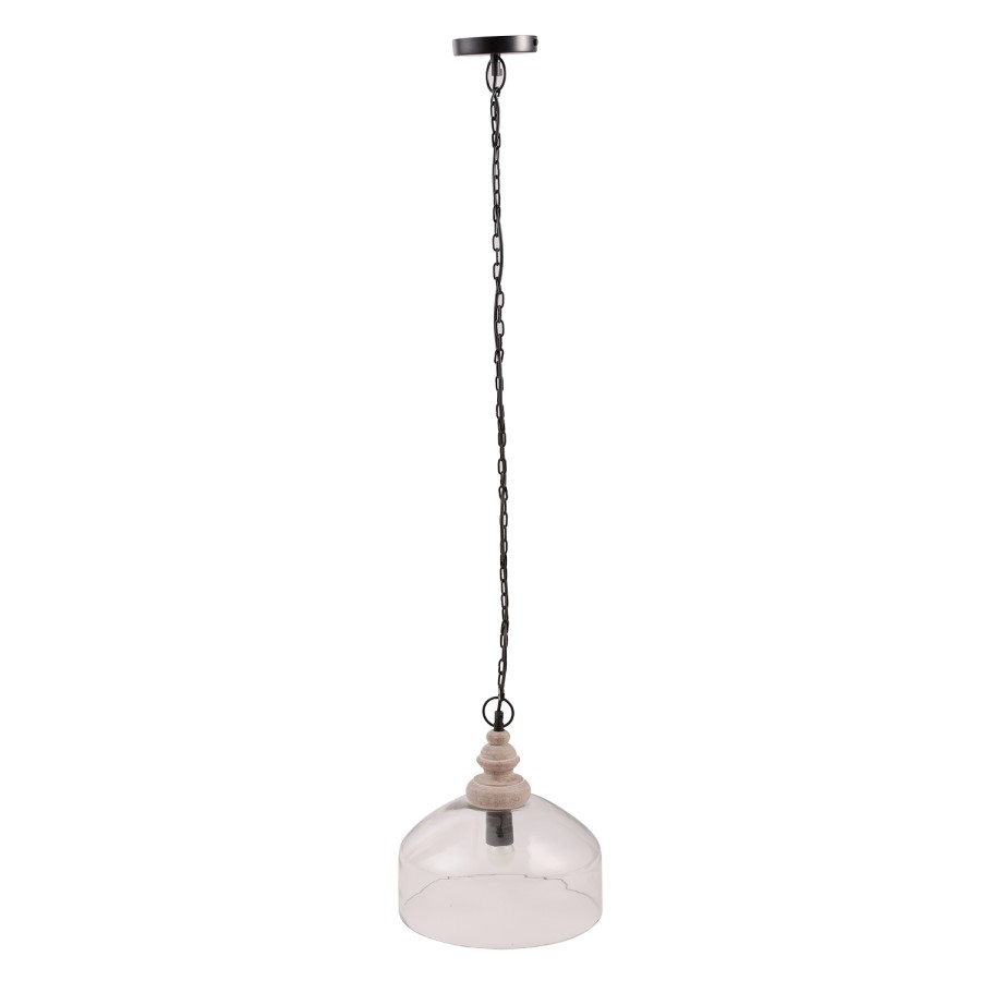 Scandi Style Glass Dome Pendant Light - Durham