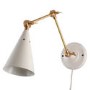 White Cone Wall Lamp with Brass Finish - Rome