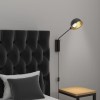 Black Wall Lamp with Brass Finish - Portofino