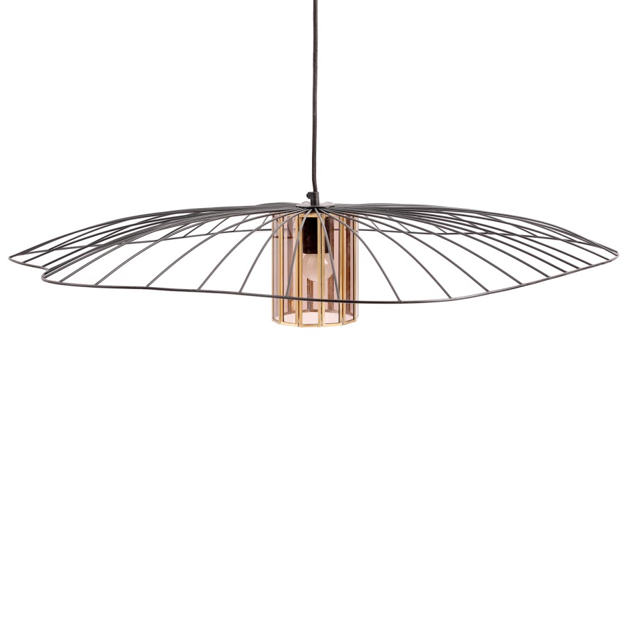 GRADE A1 - Black Wire 88cm Pendant Ceiling Light