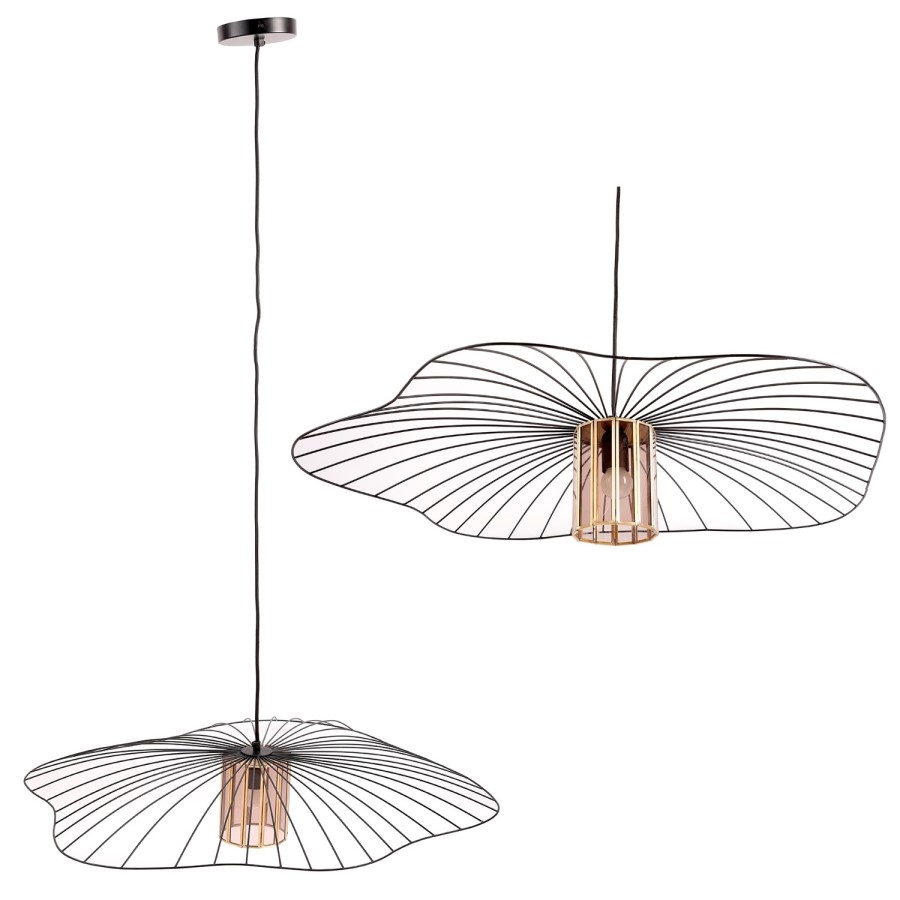GRADE A1 - Black Wire 88cm Pendant Ceiling Light