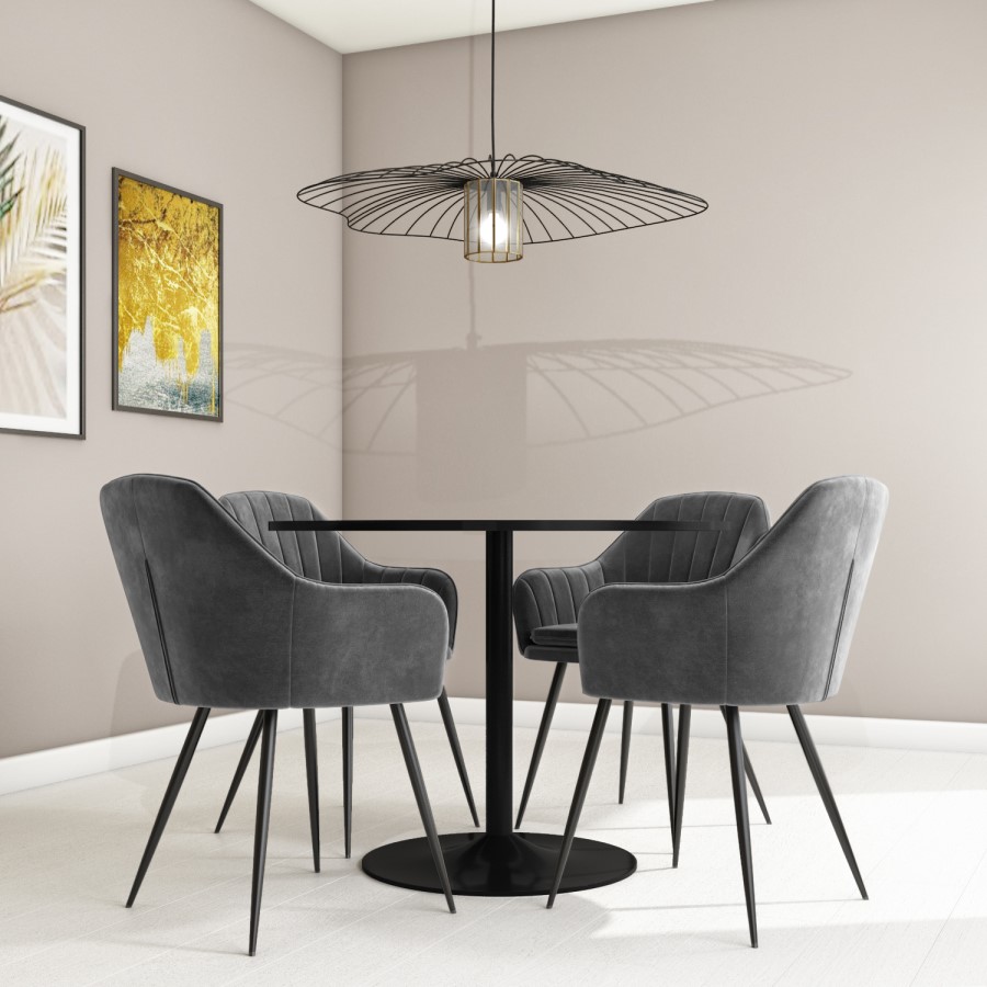 GRADE A1 - Black Wire 88cm Pendant Ceiling Light