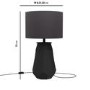 Black Geometric Table Lamp with Matte Finish - Columbus