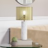 Brass and White Marble Table Lamp - Lincoln