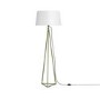 Gold Floor Lamp with White Shade - Winslow