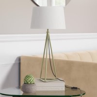 GRADE A1 - Gold Table Lamp with White Shade - Winslow