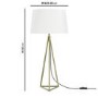 GRADE A1 - Box Opened Gold Table Lamp with White Shade - Winslow