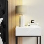 GRADE A1 - Box Opened Fairburn Beige and Concrete Table Lamp with Brass Detail
