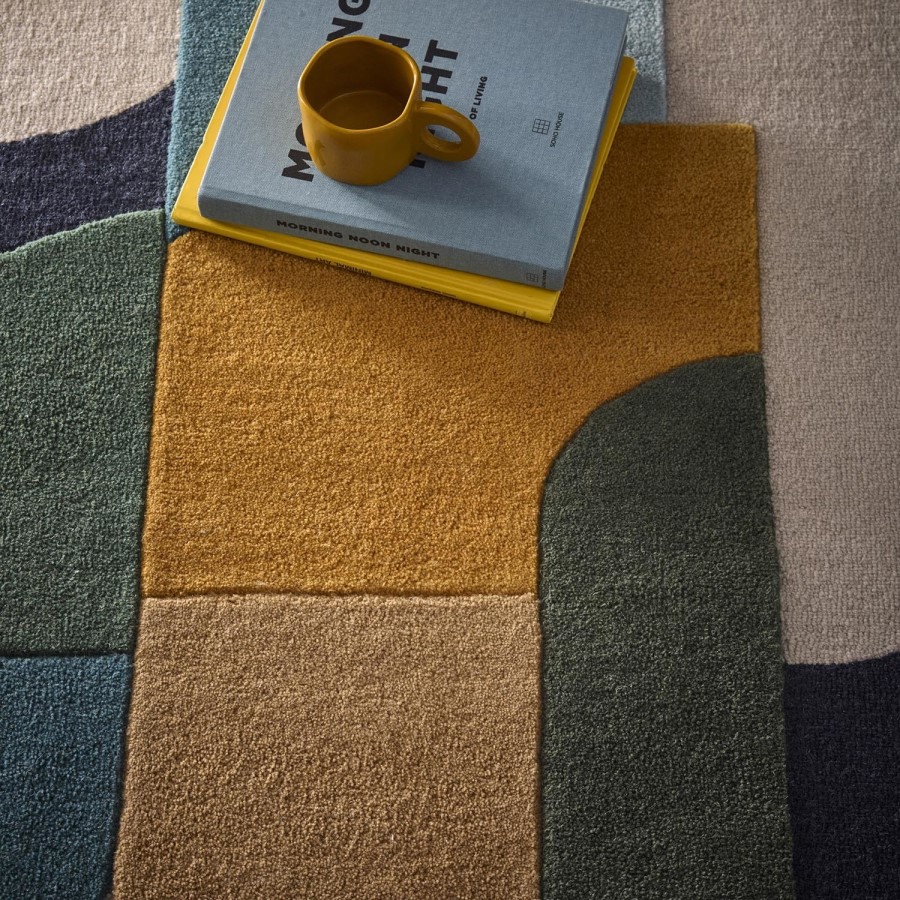 Geometric Blue Rug - 230 x 160 cm - Retro Deco - Origins