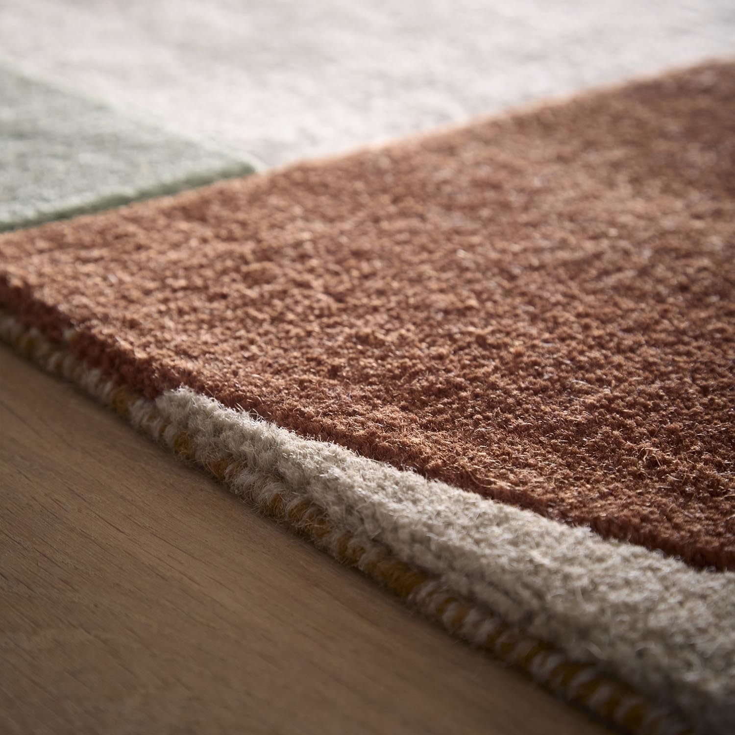170cm Rug Geometric Brown Rug - 170 x 120 cm - Retro Deco - Origins - Furniture123