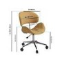 Tan Faux Leather Swivel Office Chair - Rafa