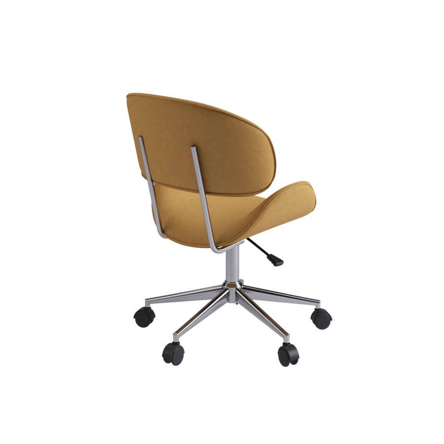Tan Faux Leather Swivel Office Chair - Rafa
