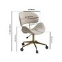 Beige Fabric Swivel Office Chair - Rafa