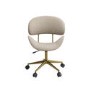Beige Fabric Swivel Office Chair - Rafa