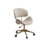 Beige Fabric Swivel Office Chair - Rafa