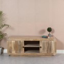 RG03 Mango Wood 2 Doors TV Cabinet - Hudson Carved