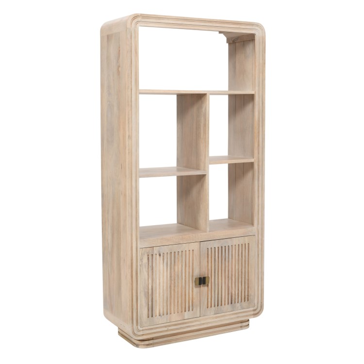 Mango Wood Bookcase - Hudson Carved