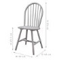 Windsor Dining Chairs in Grey Wood Set of 2 - Rhode Island