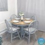 Windsor Dining Chairs in Grey Wood Set of 2 - Rhode Island