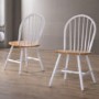 GRADE A1 - Rhode Island Pair of Windsor Chairs in Soft White