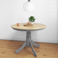 GRADE A2 - Rhode Island Round 4 Seater Dining Table in Grey