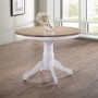 GRADE A1 - Rhode Island Round Pedestal Dining Table in White- 4 Seater