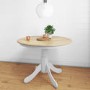 GRADE A1 - Rhode Island Round Pedestal Dining Table in White- 4 Seater