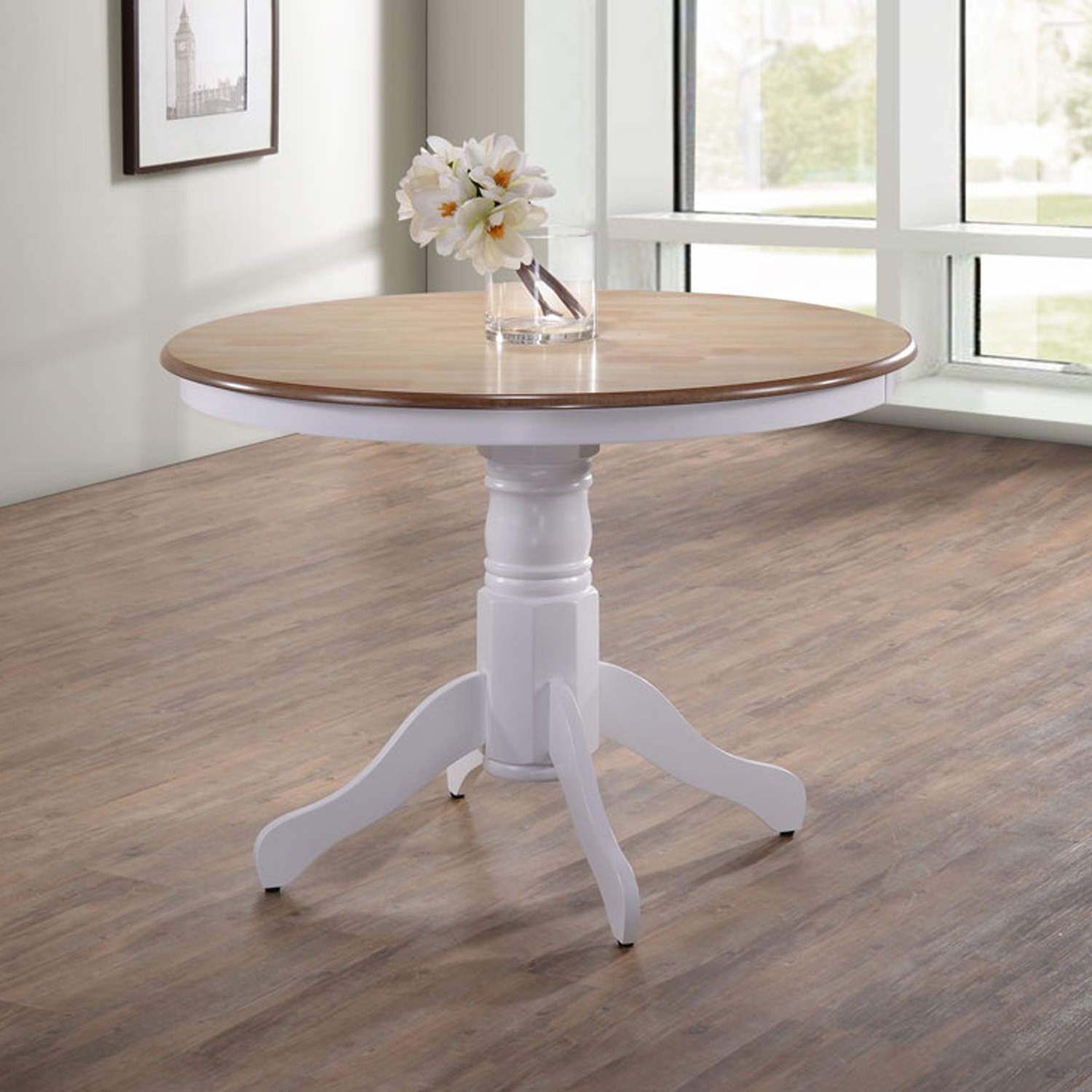 GRADE A1 - Rhode Island Round Dining Table in Soft White - Furniture123