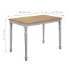 GRADE A1 - Rhode Island Rectangle Wooden Dining Table in Oak/Grey - 4 Seater