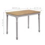 Rhode Island Grey Rectangular Dining Table and 4 Grey Chairs
