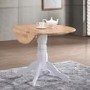 GRADE A2 - Rhode Island Round Drop Leaf Table White/Natural