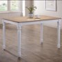 GRADE A2 - Rhode Island Rectangular Dining Table Extendable White/Natural