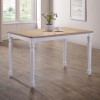 GRADE A2 - Rhode Island Rectangular 4 Seater Dining Table Extendable White/Natural