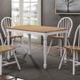 GRADE A2 - Rhode Island Rectangular Dining Table Extendable White/Natural