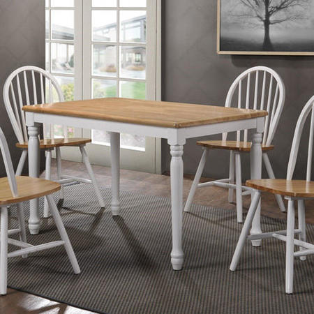 GRADE A2 - Rhode Island Rectangular Dining Table Extendable White/Natural