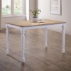 GRADE A2 - Rhode Island Wooden Extendable Dining Table in White/Natural - 6 Seater