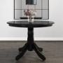 Small Round Dining Table in Black - Seats 4 - Rhode Island