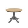 Round Extendable Dining Table in Grey & Oak Finish - Seats 6 - Rhode Island