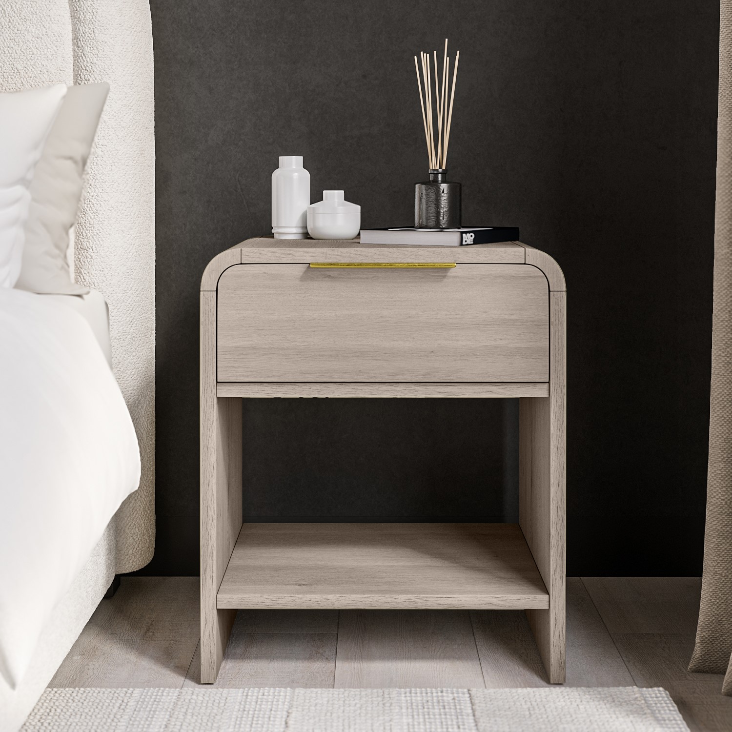 Wide Wooden Curved Bedside Table With Drawer Rhea Furniture123 wide-wooden-curved-bedside-table-with-drawer-rhea-furniture123