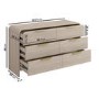 Wide Wooden Curved Chest of 6 Drawers - Rhea