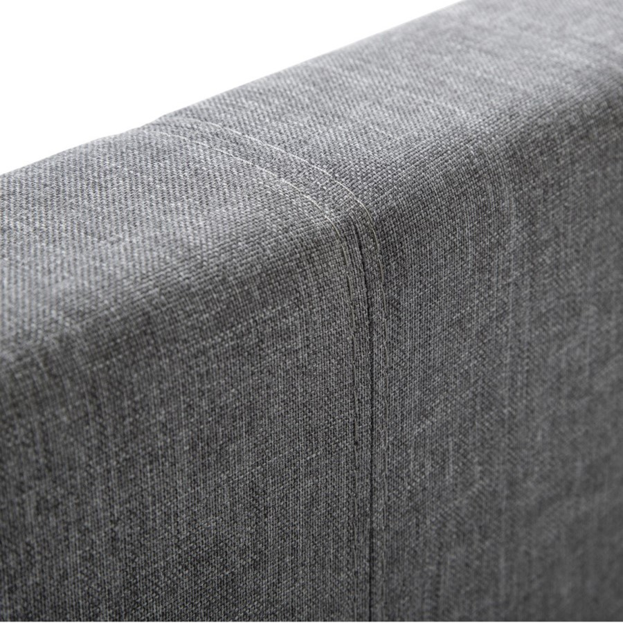 GRADE A1 - Julian Bowen Rialto Double Bed Light Grey Linen 