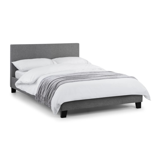 Rialto Light Grey Linen Bed 150Cm
