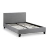 Rialto Light Grey Linen Bed 150Cm