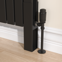 Riace Black Designer Radiator Feet -Suitable for Flat Double Panel Radiator