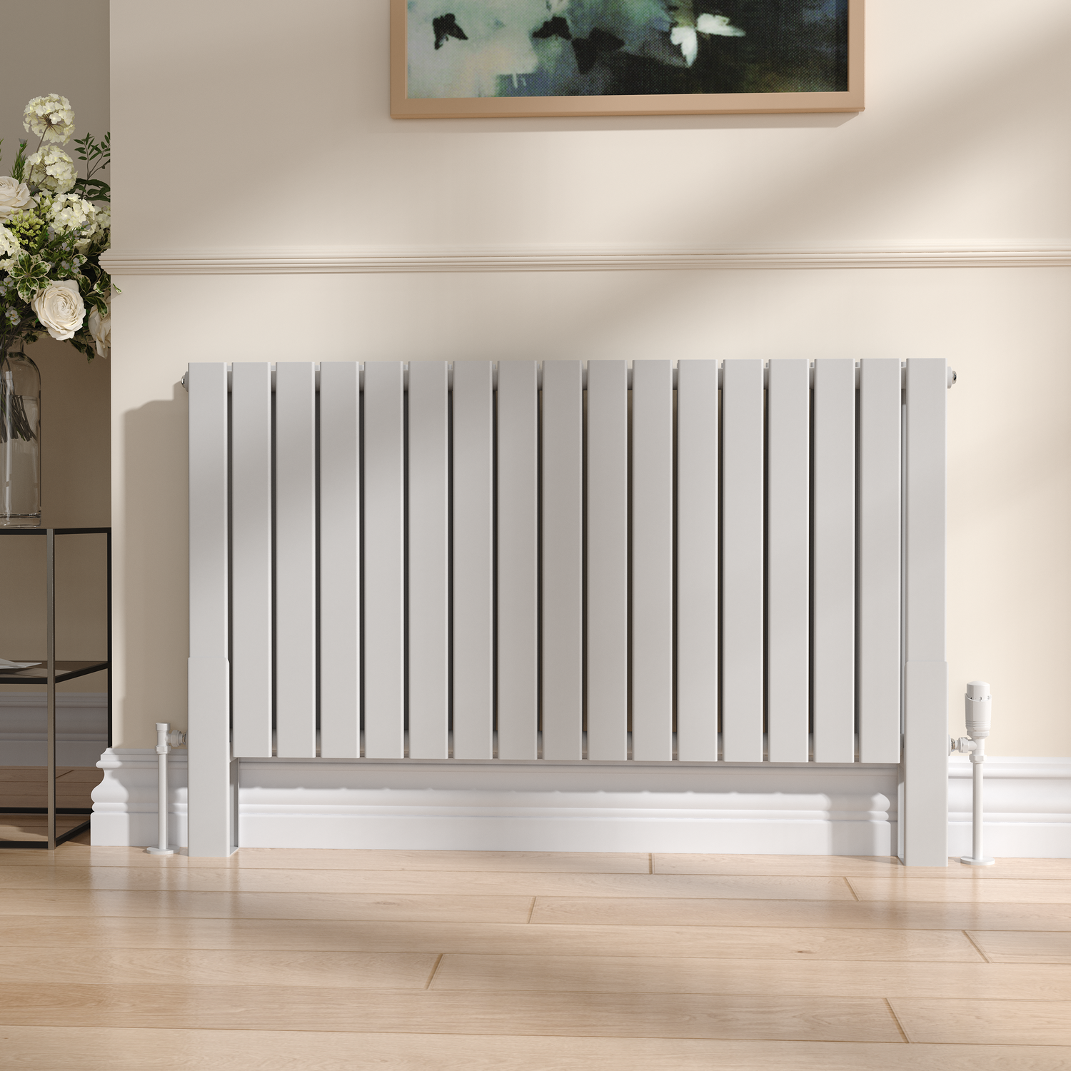 Feature Radiator Feet Riace White Designer Radiator Feet -Suitable for Flat Double Panel ...