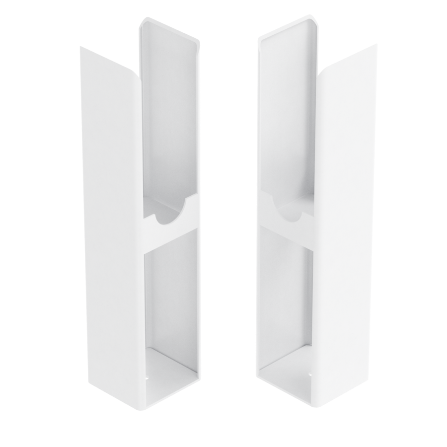Riace White Designer Radiator Feet -Suitable for Flat Double Panel Radiator