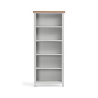 Light Grey Bookcase with Oak Top - Julian Bowen Richmond