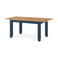 Dark Blue Extendable Dining Table with Oak Top - Seats 6 - Julian Bowen Richmond Dark Blue Extendable Dining Table with Oak Top - Seats 6 - Julian Bowen Richmond