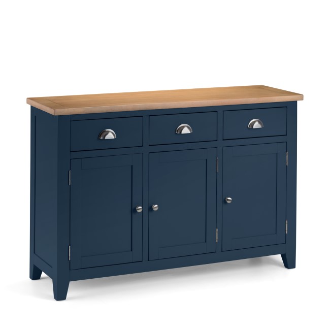 Julian Bowen Blue Sideboard with Drawers & Cupboards - Richmond Range